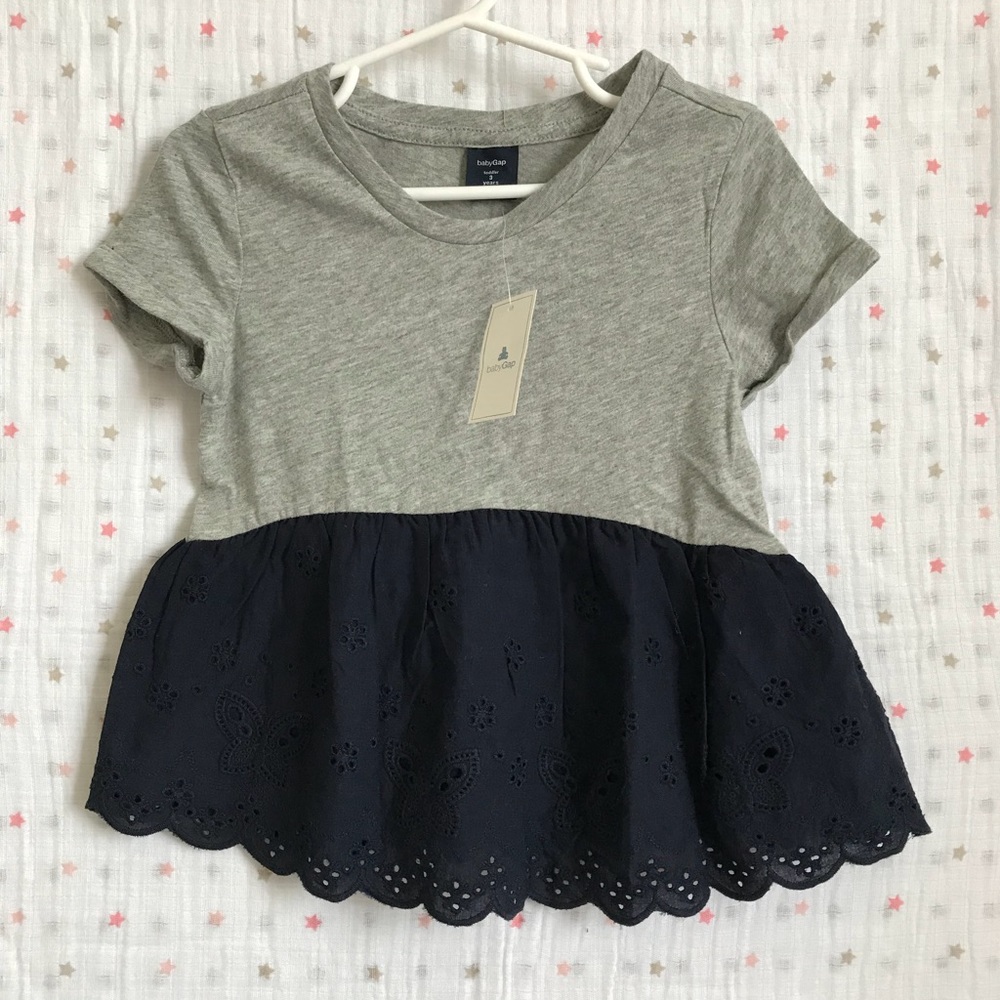 Baby Gap Toddler Girls Eyelet Tshirt Top